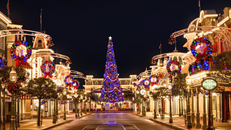 Main Street U.S.A. at Christmastime
