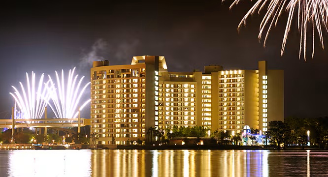Bay Lake Tower Fireworks