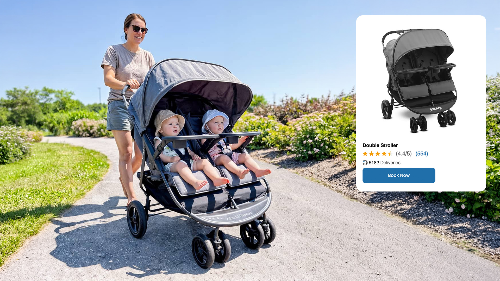 Double Stroller Cloud of Goods